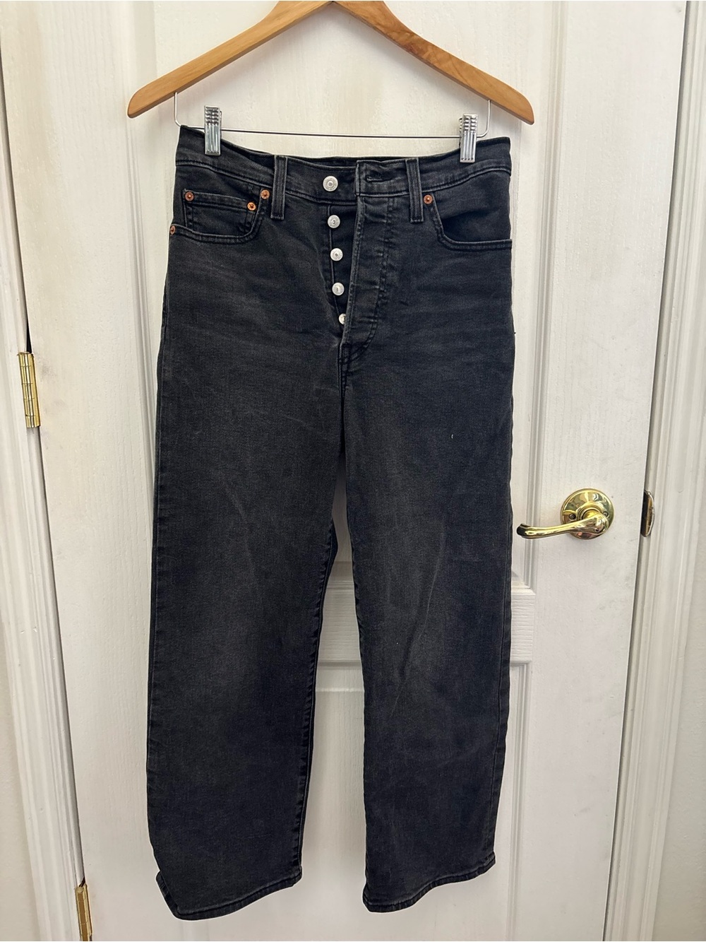 Levi’s Ribcage Straight Ankle Woman’s 27 Black Jeans